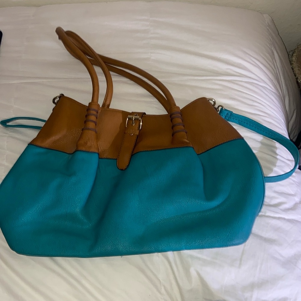 Black Velvet Brown + Turquoise Purse